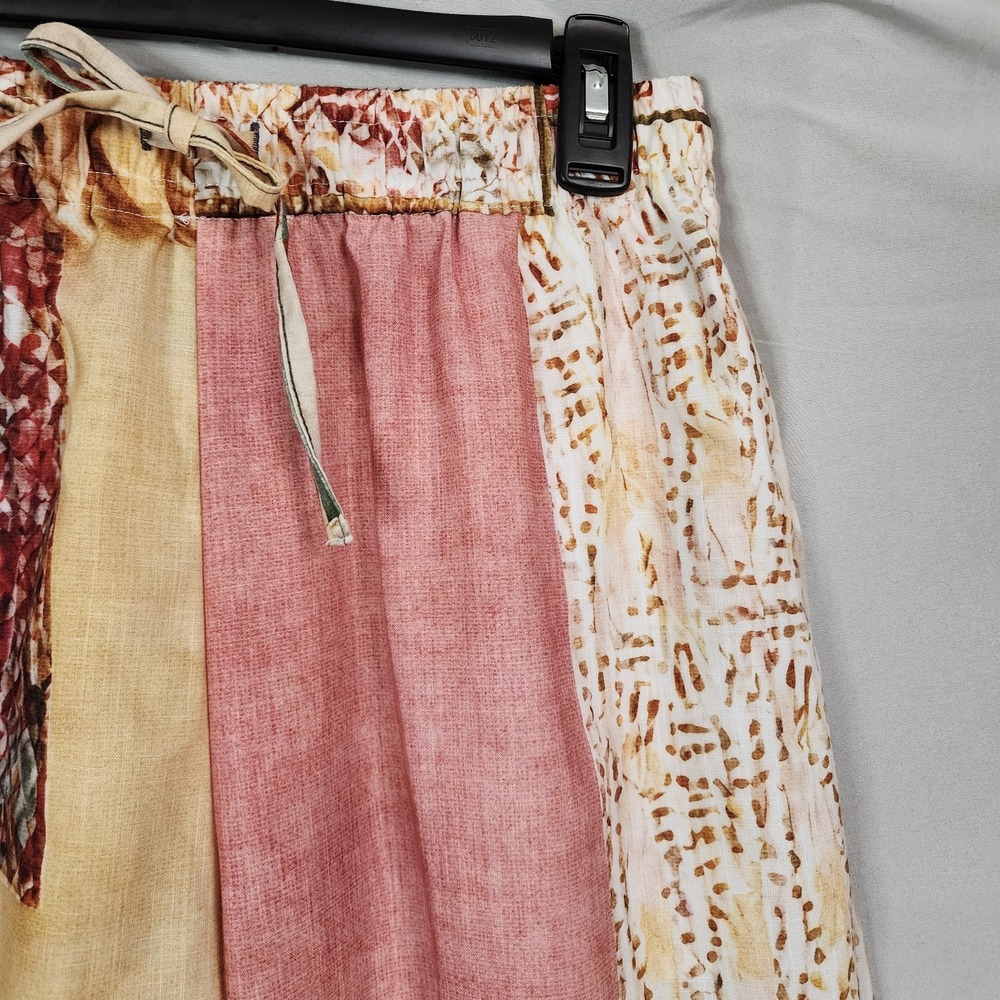 SHALL WE Size Medium Colorful Patchwork Print Boh… - image 7